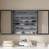 SoBuy FSB113-H-DG Armario de Pared Colgante Estrecho con Puertas de Cristal Gris 80x12.2x80 cm