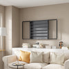 SoBuy FSB113-H-DG Armario de Pared Colgante Estrecho con Puertas de Cristal Gris 80x12.2x80 cm