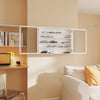 SoBuy FSB113-W Armario de Pared Blanco con Puertas Estantería de Pared con Estantes Ajustables