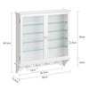 SoBuy FSB114-E-W Armario de Pared Suspendido Multiusos Blanco 68x13.5x68.5 cm