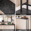 SoBuy FSB19-XL-SCH Mesa de Consola de Mármol Negro 120 x 20 x 80 cm