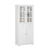 SoBuy FSB76-W Aparador Alto con 4 Puertas 2 Cajones