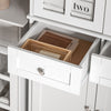 SoBuy FSB76-W Aparador Alto con 4 Puertas 2 Cajones