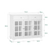 SoBuy FSB77-W Aparador Cocina con 3 Puertas y 2 Cajones Blanco