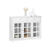 SoBuy FSB77-W Aparador Cocina con 3 Puertas y 2 Cajones Blanco