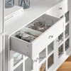 SoBuy FSB77-W Aparador Cocina con 3 Puertas y 2 Cajones Blanco