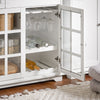 SoBuy FSB77-W Aparador Cocina con 3 Puertas y 2 Cajones Blanco