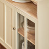 SoBuy FSB80-MI Aparador de Comedor con 3 Puertas y 1 Compartimiento Abierto Beige