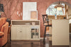 SoBuy FSB80-MI Aparador de Comedor con 3 Puertas y 1 Compartimiento Abierto Beige