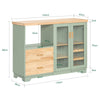 Dimensiones aparador cocina verde SoBuy FSB81-GR 120x40x90cm hueco microondas 50x38cm