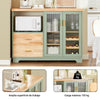 Encimera madera caucho maciza 120cm aparador verde SoBuy FSB81-GR superficie trabajo cocina resistente