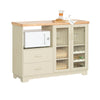 SoBuy FSB81-MI Aparador Cocina para microonda con 2 Puertas 1 Compartimento Beige 120 x 40 x 90 cm