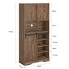 SoBuy FSB83-N Mueble Microondas con Puerta corrediza de Granero
