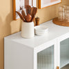 SoBuy FSB86-W Aparador Cocina Mueble Vitrina de Cristal
