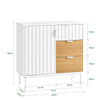 SoBuy FSB91-WN Aparador Recibidor con 1 Puerta y 3 Cajones 75 x 35 x 76 cm