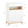 SoBuy FSB97-WN Aparador Multifuncional con 1 Cajón 1 Compartimento y 2 Puertas L60xP34xH85 cm