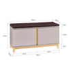 SoBuy FSR117-KABanco Zapatero para Entrada con Asiento Acolchado y 2 Puertas 90 x 34 x 47 cm