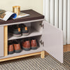 SoBuy FSR117-KABanco Zapatero para Entrada con Asiento Acolchado y 2 Puertas 90 x 34 x 47 cm