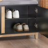 SoBuy FSR117-SCH Banco de almacenamiento con 2 Puertas Negro