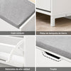 SoBuy FSR151-L-W Banco Zapatero con Asiento con 1 Solapa Blanco y Gris