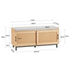 SoBuy FSR154-N Banco Zapatero con 2 Puertas 110 x 40 x 49 cm Natural