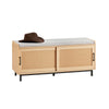 SoBuy FSR154-N Banco Zapatero con 2 Puertas 110 x 40 x 49 cm Natural