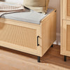 SoBuy FSR154-N Banco Zapatero con 2 Puertas 110 x 40 x 49 cm Natural