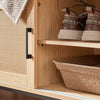 SoBuy FSR154-N Banco Zapatero con 2 Puertas 110 x 40 x 49 cm Natural