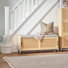 SoBuy FSR154-N Banco Zapatero con 2 Puertas 110 x 40 x 49 cm Natural