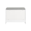 Preventa-SoBuy FSR16-HG Banco Zapatero con 1 Solapa Blanco 60x30x46 cm Blanco y Gris