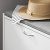 Preventa-SoBuy FSR16-HG Banco Zapatero con 1 Solapa Blanco 60x30x46 cm Blanco y Gris