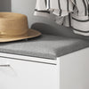 Preventa-SoBuy FSR16-HG Banco Zapatero con 1 Solapa Blanco 60x30x46 cm Blanco y Gris
