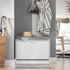 Preventa-SoBuy FSR16-HG Banco Zapatero con 1 Solapa Blanco 60x30x46 cm Blanco y Gris