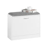 SoBuy FSR16-K-W Banco estrecho Zapatero con 1 solapa Blanco 60 x 24 x 47 cm