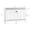 SoBuy FSR161-W Banco Zapatero con 1 Puertas 80 x 30 x 50 cm