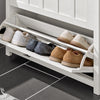 SoBuy FSR162-W Zapatero con 3 Solapas Blanco 80 x 30 x 111 cm