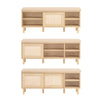 Preventa-SoBuy FSR163-N Banco Zapatero con 2 Puertas y 2 estantes Madera Natural