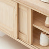Preventa-SoBuy FSR163-N Banco Zapatero con 2 Puertas y 2 estantes Madera Natural