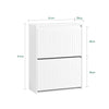 SoBuy FSR165-K-W Zapatero con 2 solapas Blanco 61 x 26 x 81 cm