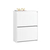 SoBuy FSR165-K-W Zapatero con 2 solapas Blanco 61 x 26 x 81 cm