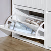 SoBuy FSR165-K-W Zapatero con 2 solapas Blanco 61 x 26 x 81 cm