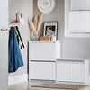 SoBuy FSR165-K-W Zapatero con 2 solapas Blanco 61 x 26 x 81 cm
