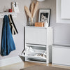 SoBuy FSR165-K-W Zapatero con 2 solapas Blanco 61 x 26 x 81 cm