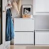 SoBuy FSR165-K-W Zapatero con 2 solapas Blanco 61 x 26 x 81 cm