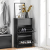 SoBuy FSR165-SCH Zapatero con 2 solapas y 1 cajón negro 61 x 26 x 101 cm