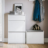 SoBuy FSR165-W Zapatero con 2 Solapas y 1 Cajón Blanco 61 x 26 x 100 cm