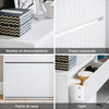 SoBuy FSR165-W Zapatero con 2 Solapas y 1 Cajón Blanco 61 x 26 x 100 cm