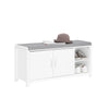 SoBuy FSR168-W Banco Zapatero con 2 Puertas para Entrada