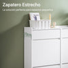 Preventa-SoBuy FSR169-W Zapatero Estrecho con 4 Solapas y 2 cajones Blanco