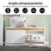 Preventa-SoBuy FSR171-W Banco Zapatero con 2 Solapas para Entrada Dormitorio Blanco